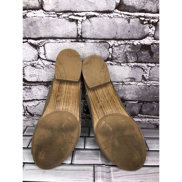 Dansko Maci Taupe Textured Beige Tan Leather Heel Sandals Women Sz 40EU/9.5M US - Picture 15 of 16